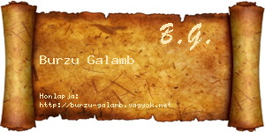 Burzu Galamb névjegykártya